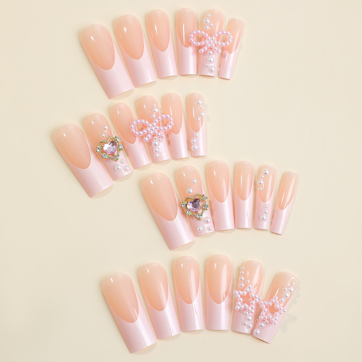 Women's Love Diamond Bow Wear Nail Tip