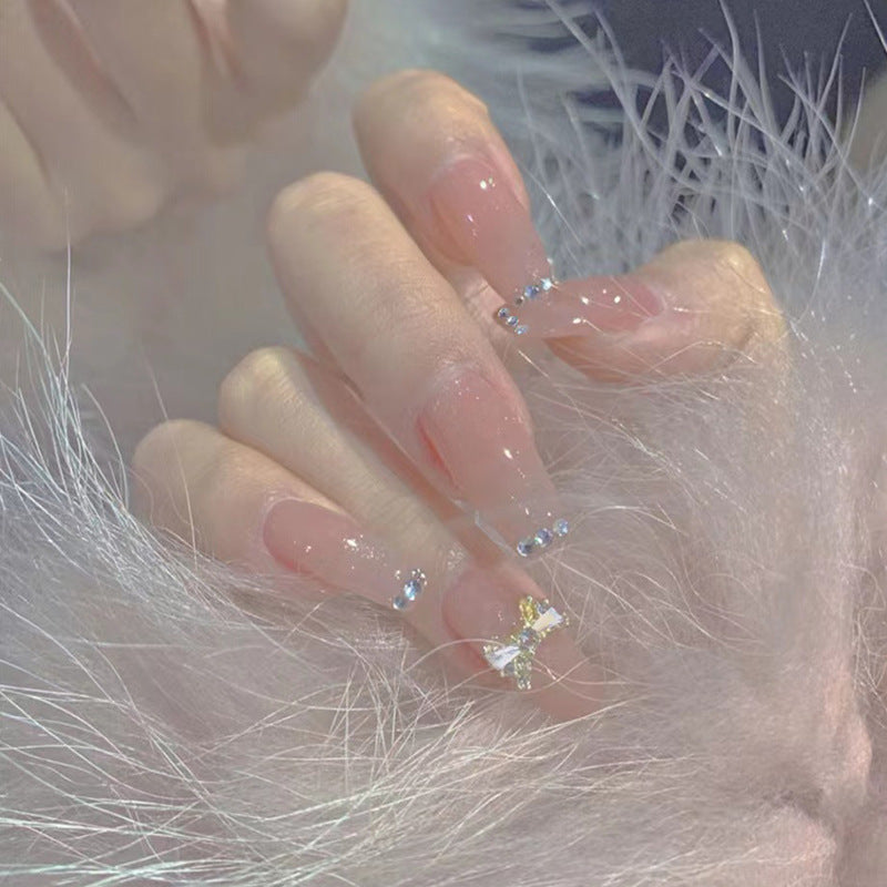 False Nail Wear Armor Diamond In The Debris Finished Nail Beauty