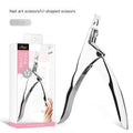 Edge Cutter Flat Mouth U-shaped Scissors Nail Tip Pliers Extension Nail Trimming Tool