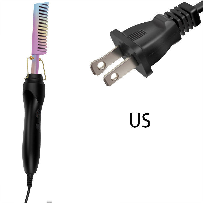 Hair Straightener Electric Heating Comb Wet And Dry Copper Comb Straight