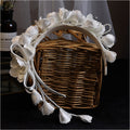 Handmade Satin Embossed Flower Hair Hoop