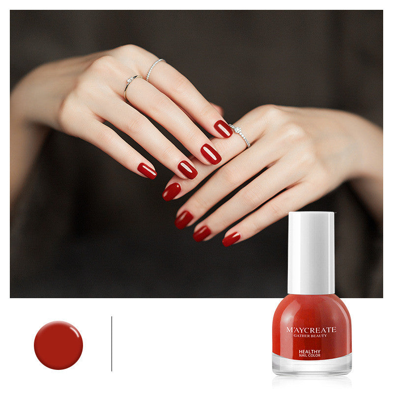 Maycreate Nail Polish Female Long-lasting Tear-free Baking Free Transparent Net Red Summer Nail Polish