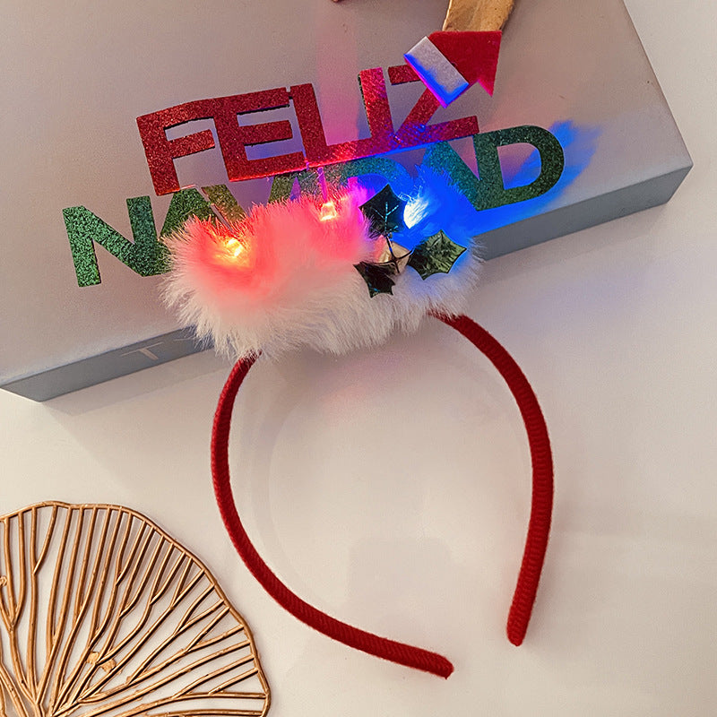 Christmas Antlers Hairband Decoration Plush