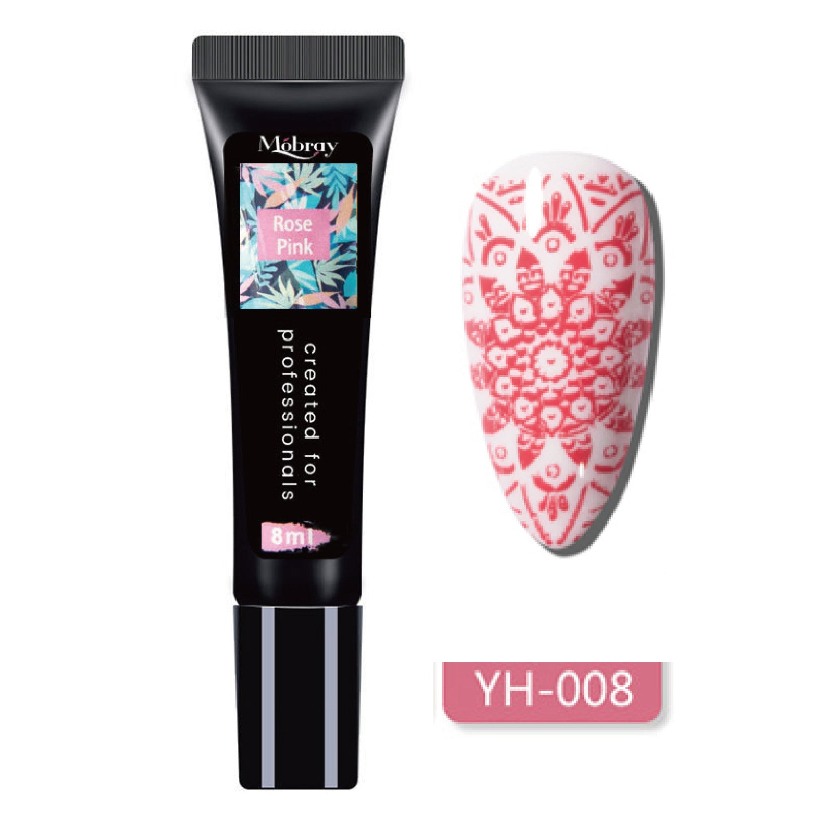 Mobray Manicure Printing Glue Hose Steel Plate Transfer UV Polish Phototherapy Plastic 25 Colors