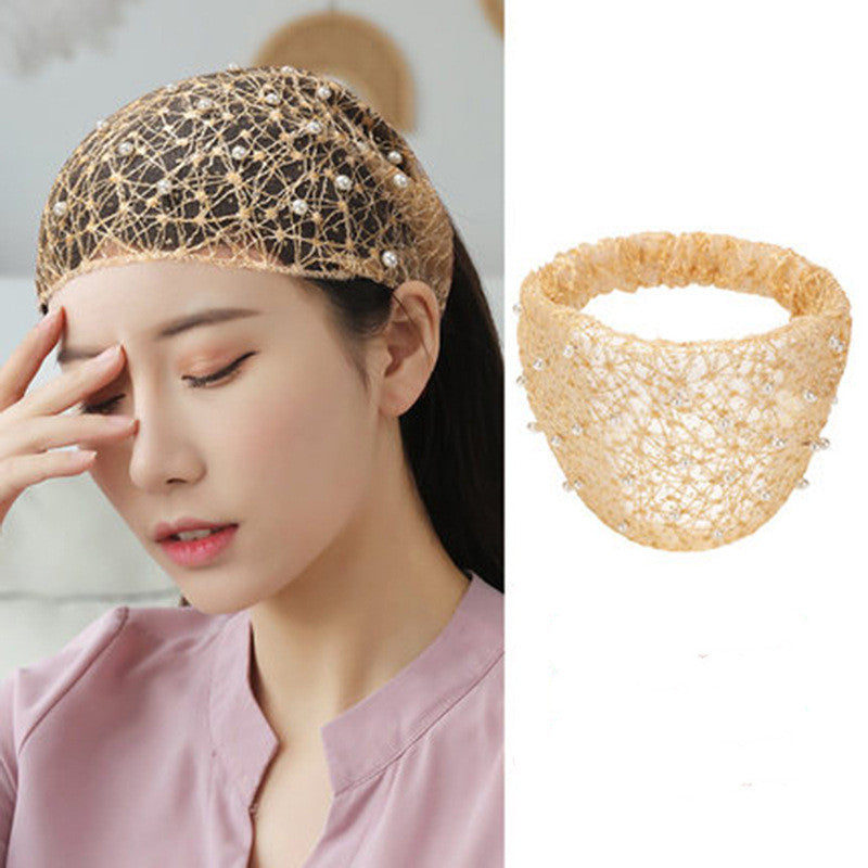 Breathable Women's Pearl Wide-brimmed Headband