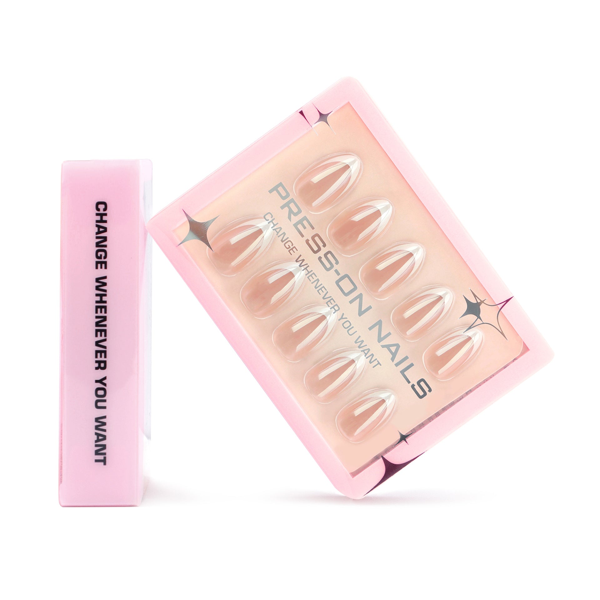 Press On Nails Solid Color Short Almond-shaped Nail Tips 30 Pieces High-end