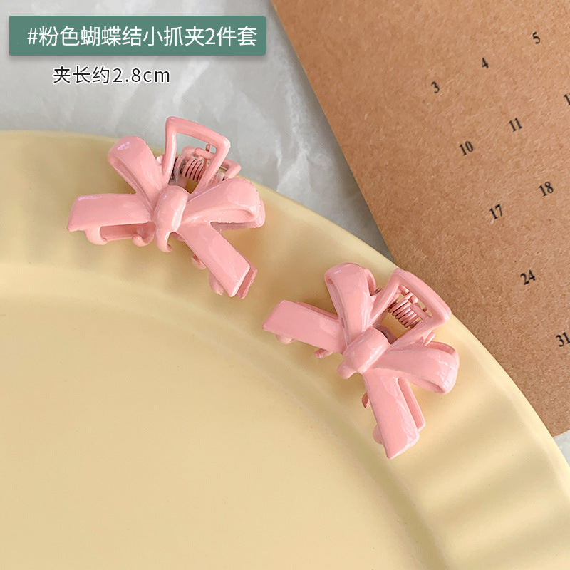 Candy-colored Metal Hair Clip With A Bow