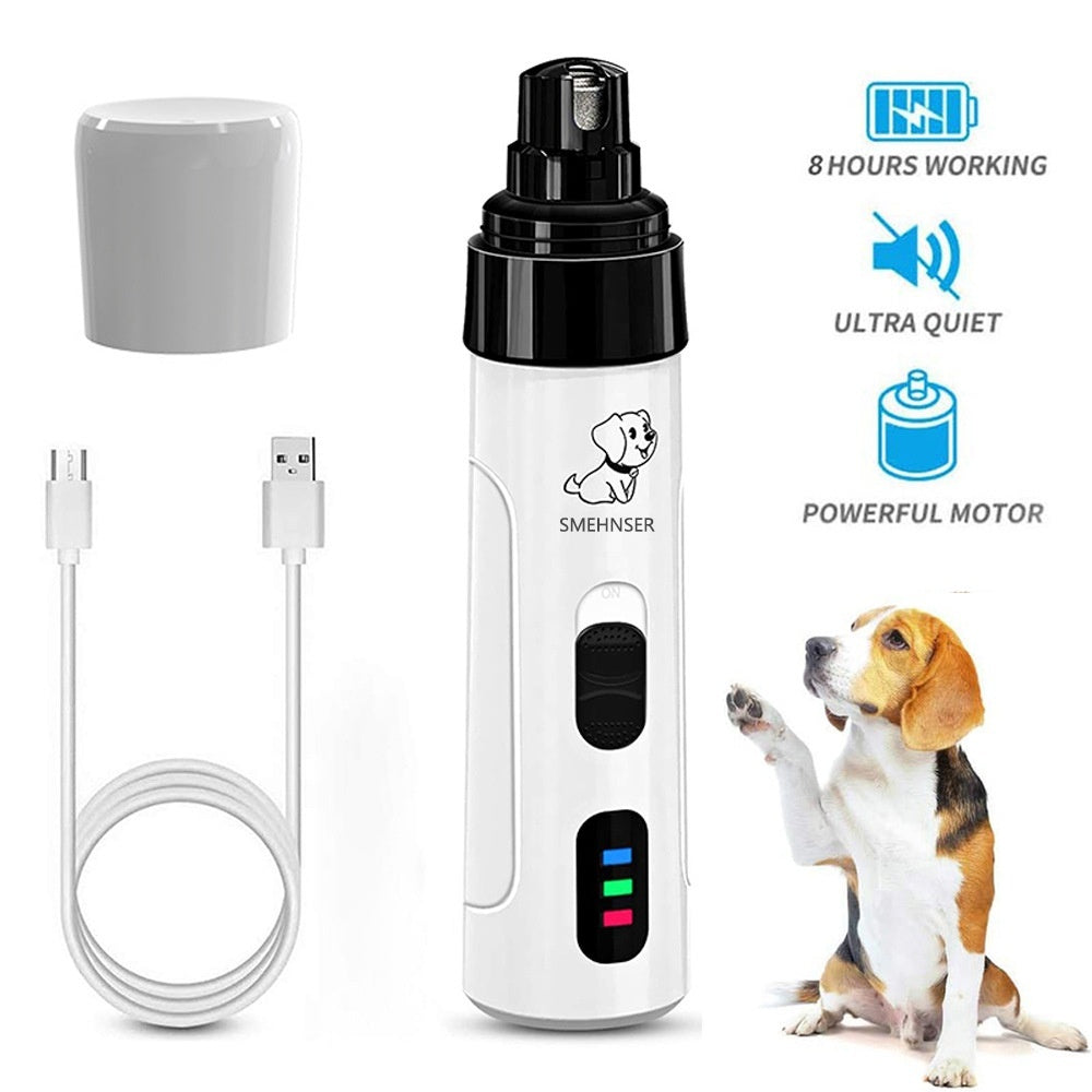 Smehnser Pet Automatic Nail Piercing Device 3-speed LED Electric