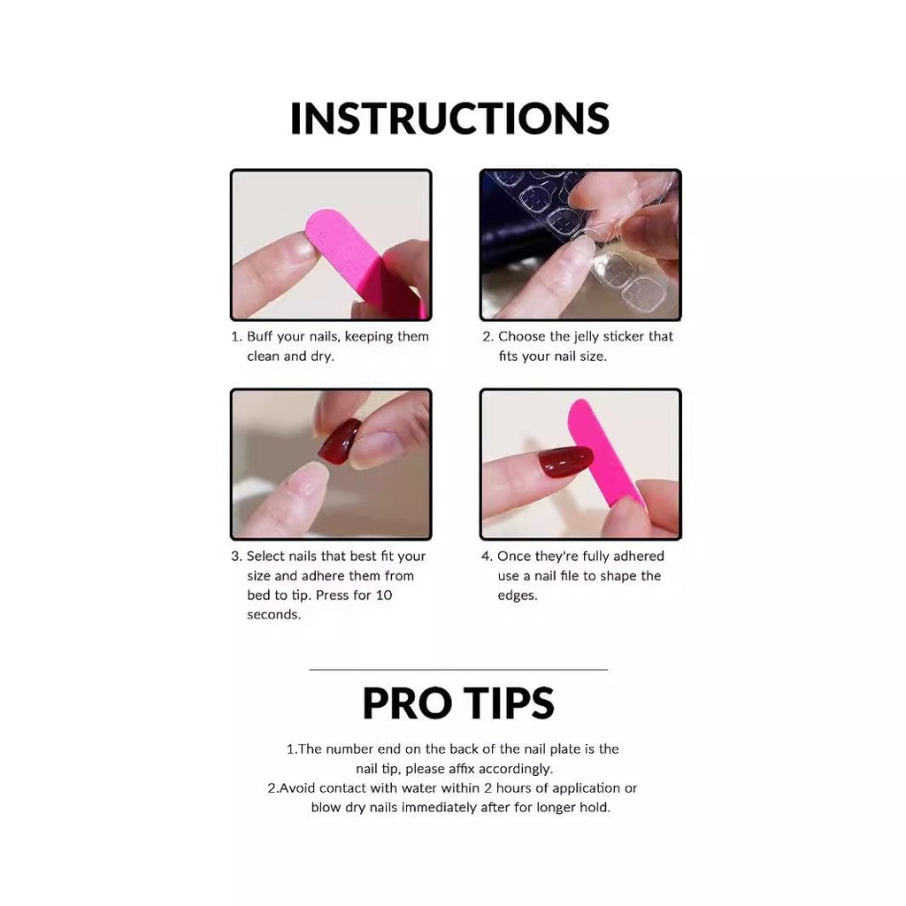 Women's European, American And French Style Pieces Fake Nail Patch