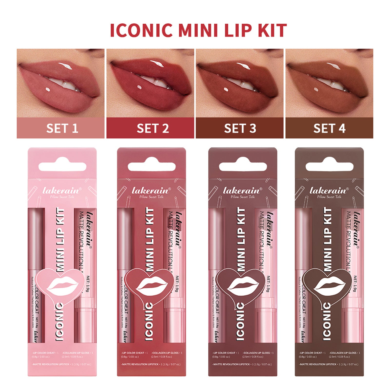 Three Lip Gloss Suit Lasting Waterproof Colorfast
