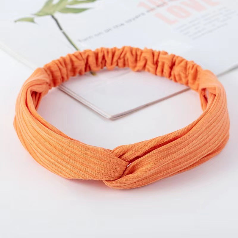 Hairband Cross Knitted Thread Hairware
