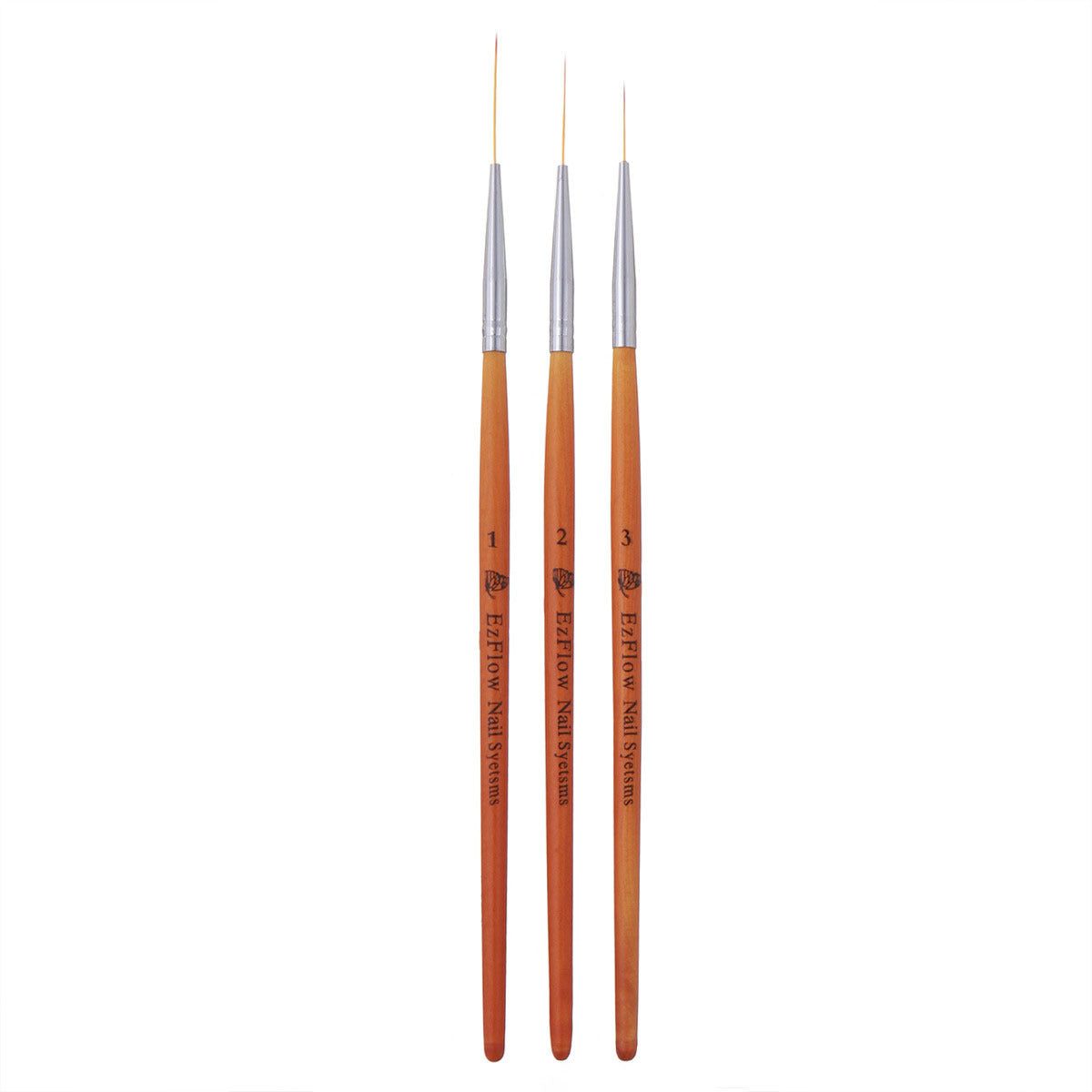 EZFlow Log Three Painted Nail Art Brush Tool