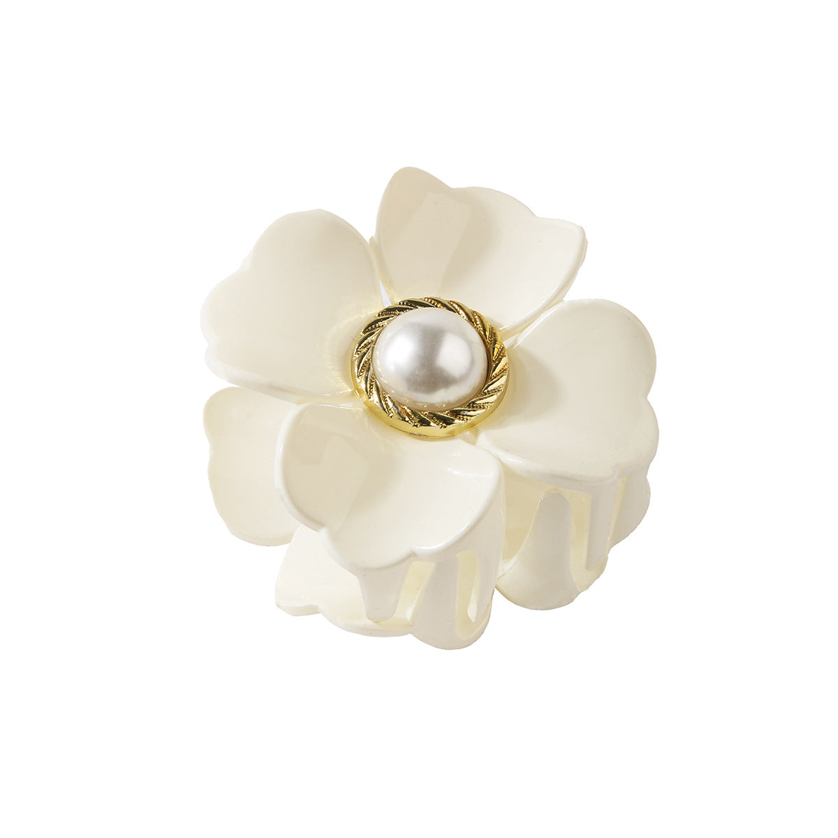 French Romantic Flower Clasp Pearl Hairpin Girl