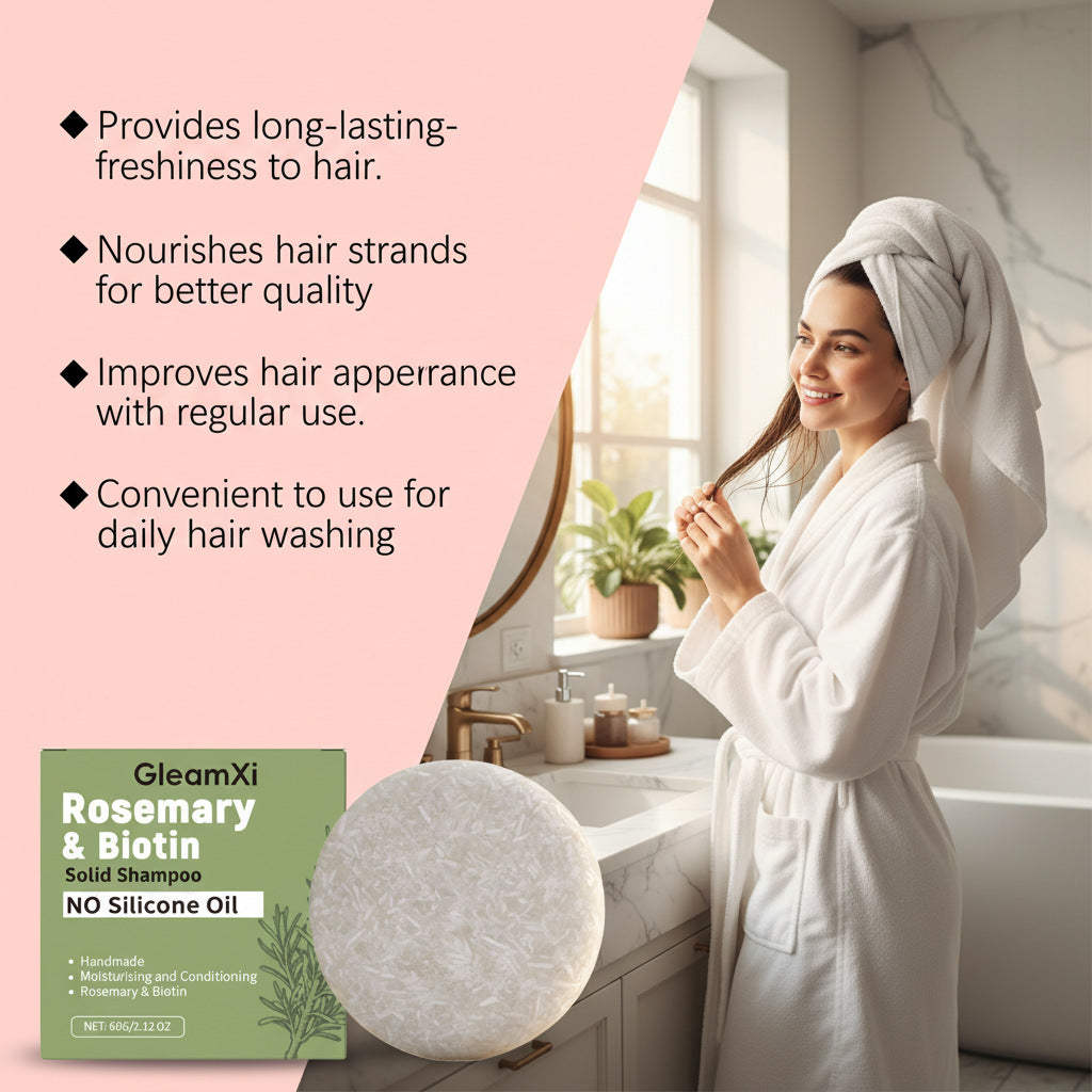 GleamXi Rosemary Biotin Shampoo Bar