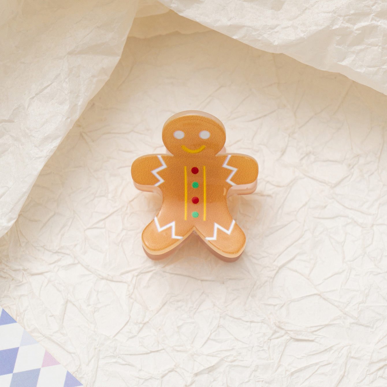 Gingerbread Man Christmas Tree Snowflake Barrettes