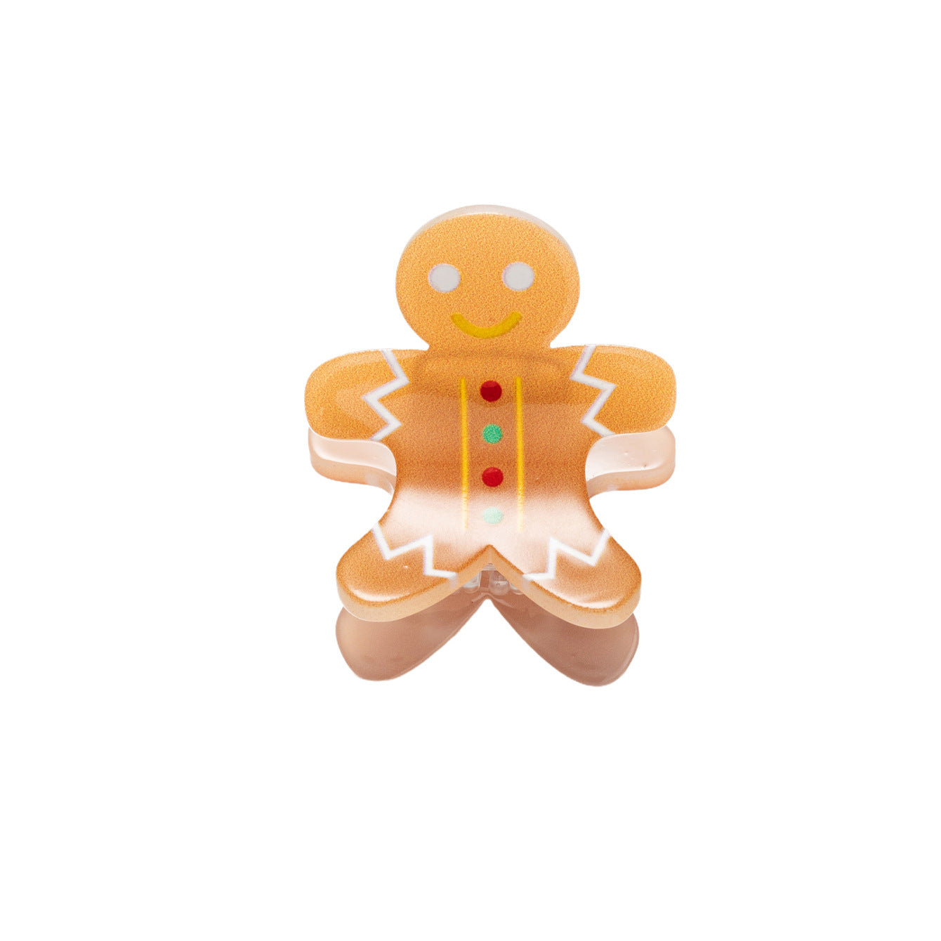 Gingerbread Man Christmas Tree Snowflake Barrettes