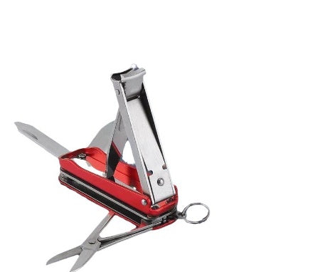 Multifunctional Nail Clippers Student Portable Foldable Keychain Three In One