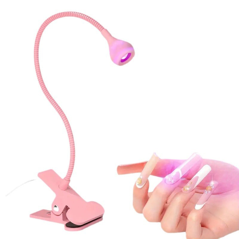 Gooseneck Hot Lamp USB Table Lamp With Clamp Nail Polish UV Glue Curing Black Light Bulb