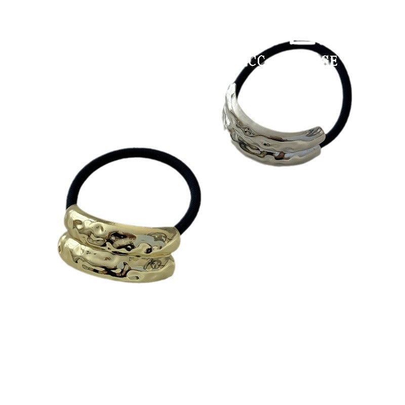European And American Cold Style Geometric Metal Concave-convex Stretch Retro Head Rope
