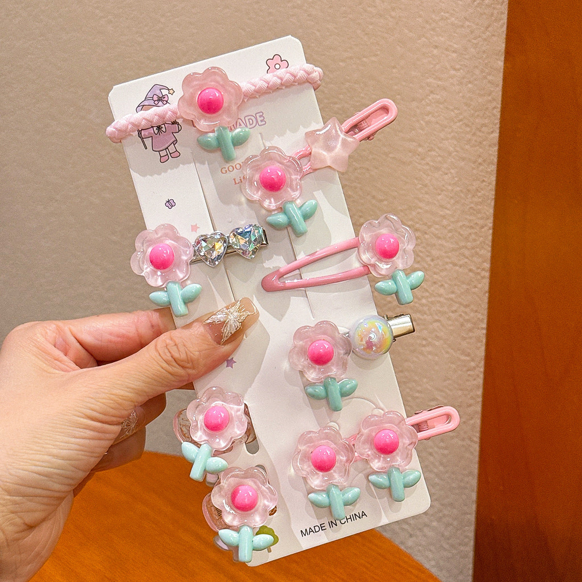 Plastic Hairpin Headdress Flowers Ornament Girls