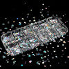 New 12-grid Boxed Mixed Color Nail Sequins Laser Maple Leaf Stars Heart DIY Ornament