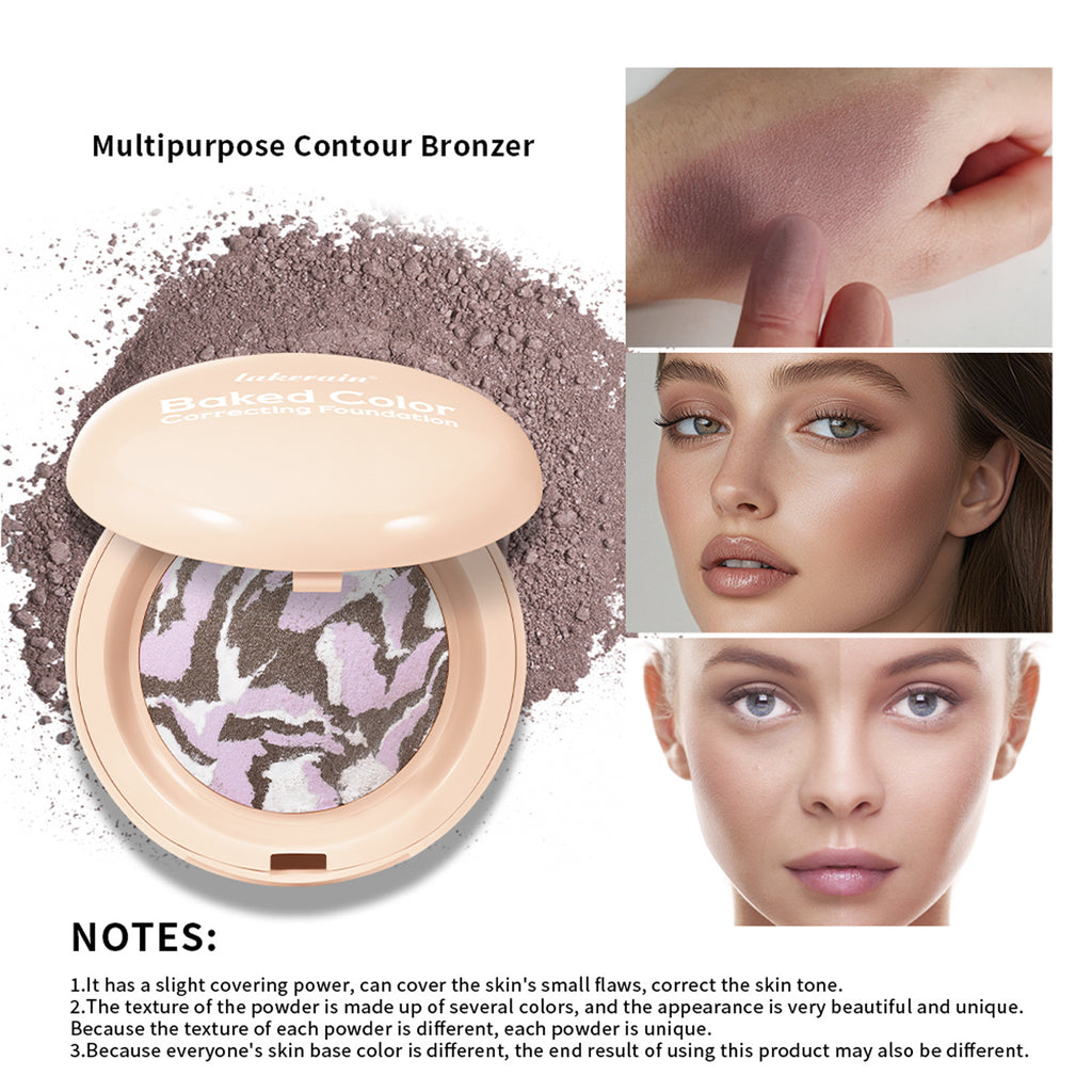 Baked Glow Natural Nose Shadow Blush Highlight Bronzing Powder