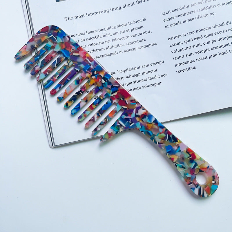 Fashion Acetate Comb Marble Texture