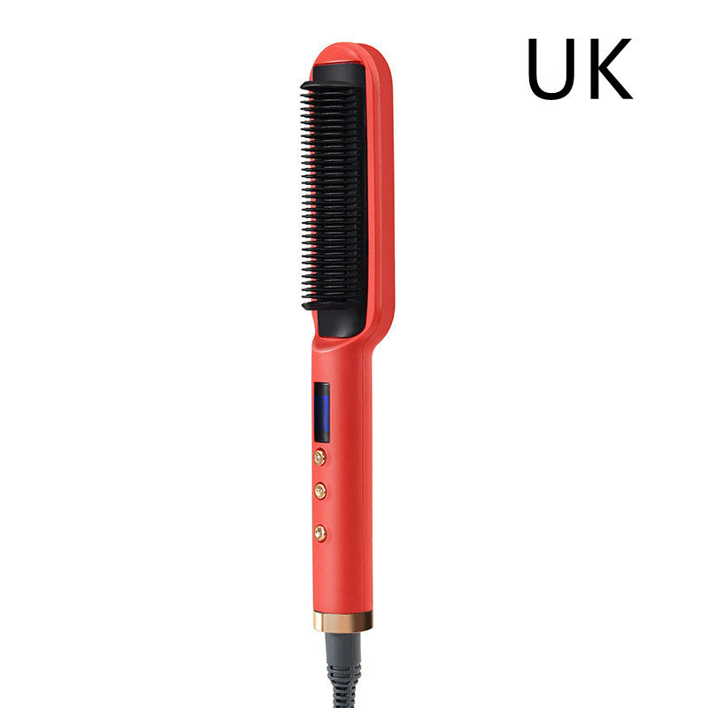 Negative Ion Straight Curling Dual-purpose Electric Heating Hair Straightening Comb