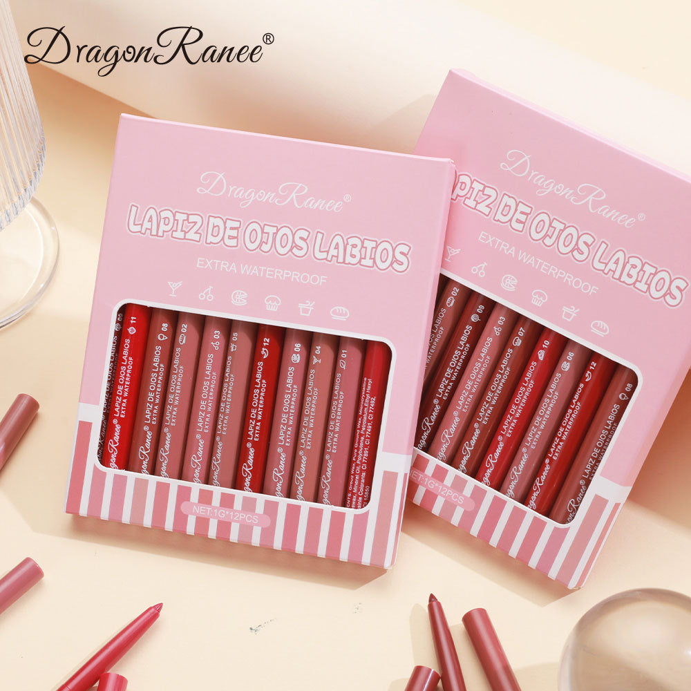 Lipstick Lip Liner Women's Box 12 Colors Suit