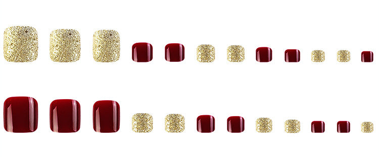 Wine Red Wear Nail Sticker Finished Product