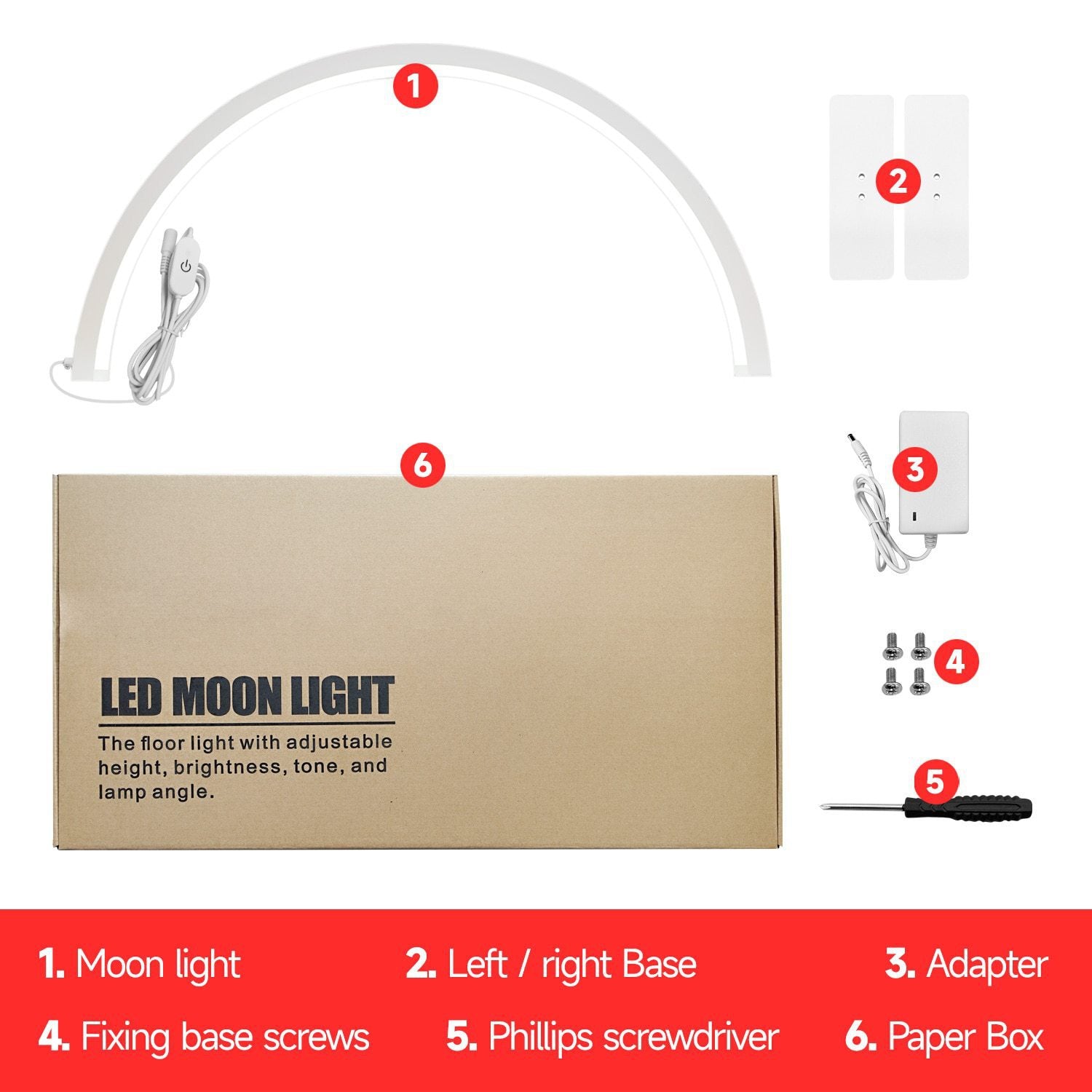 Led Desktop With Diamond Half Moon Light For Nail Beauty Shop Lighting Eye-protection Lamp