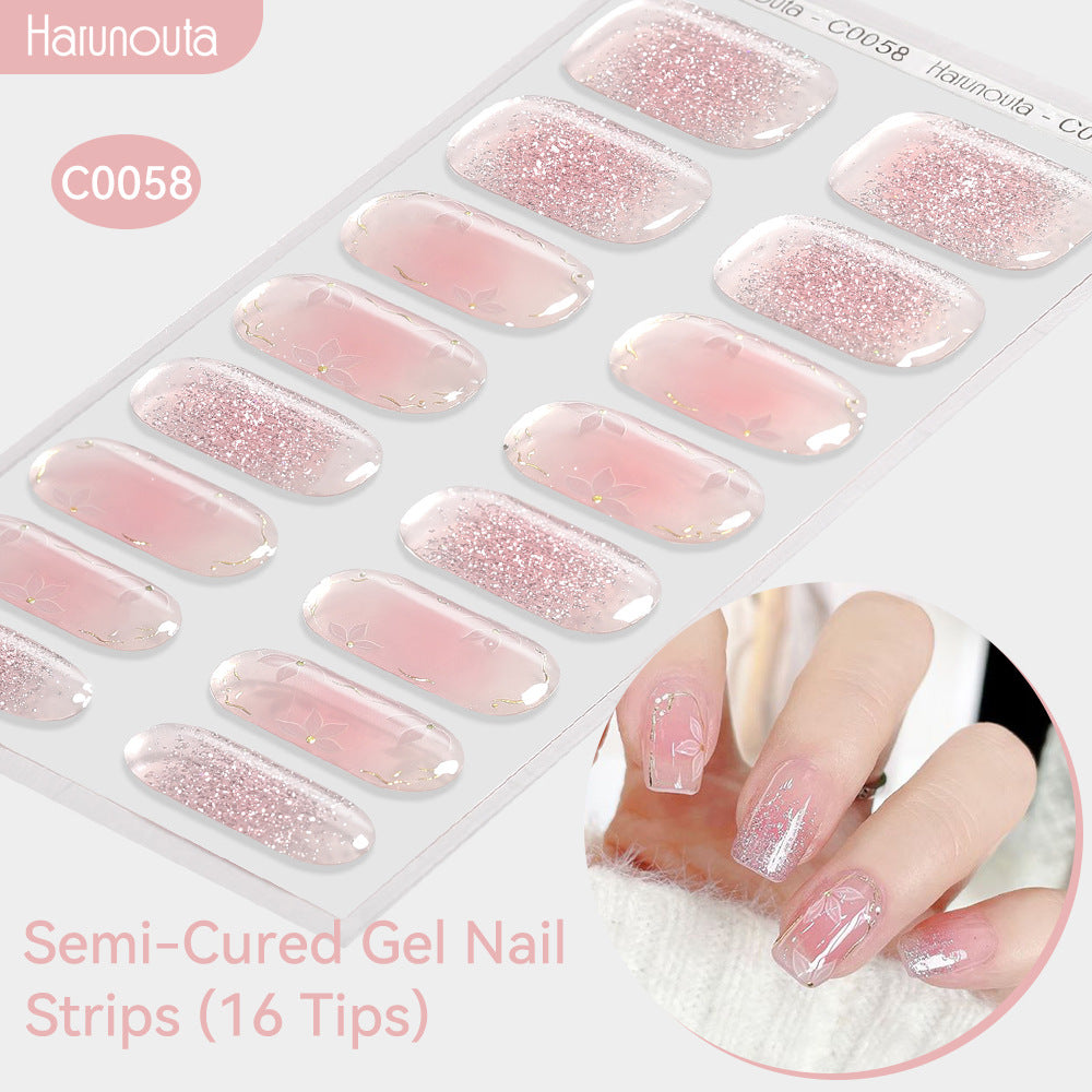 Harunouta Nail Stickers UV Gel Nail Sticker Semi-curing