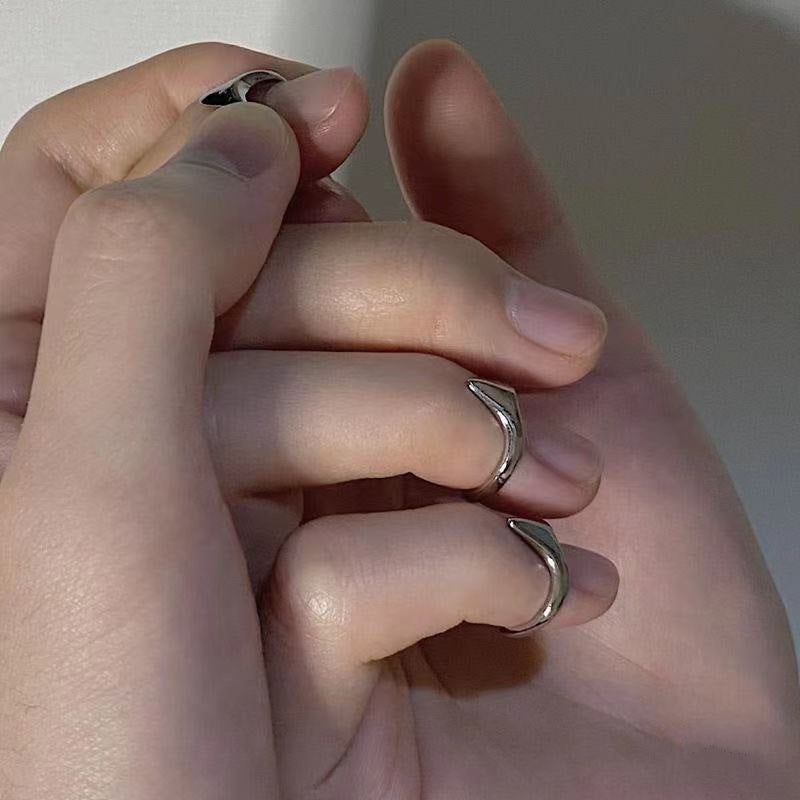 Geometric Alloy Nail Ring Knuckle Jewelry
