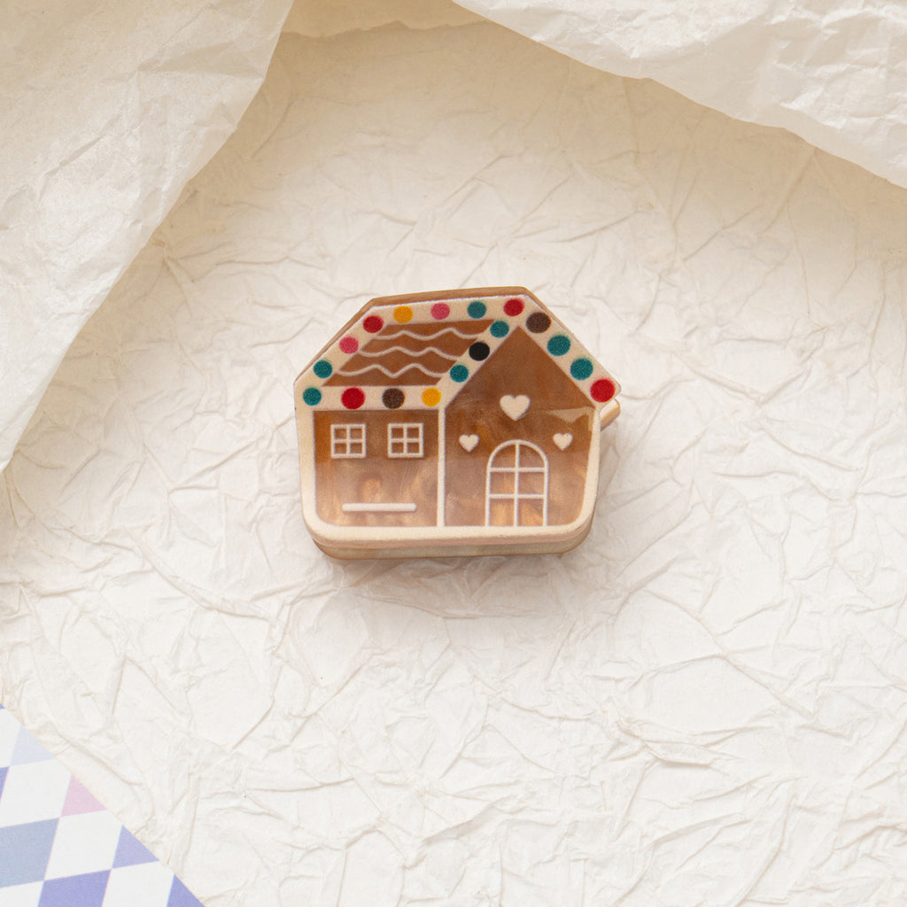Gingerbread Man Christmas Tree Snowflake Barrettes