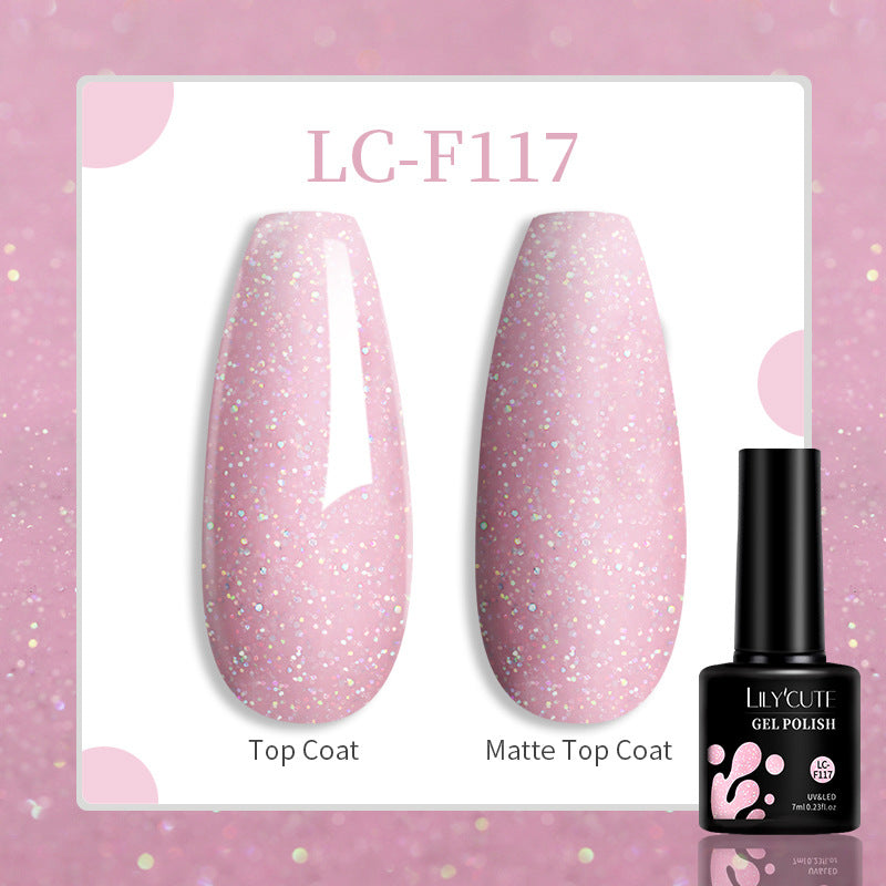 Lilycute 184 Colors Full Set Nail Glue Set Matte Nail Art Non-wash Sealing Layer Nail Polish Gel Base Gel