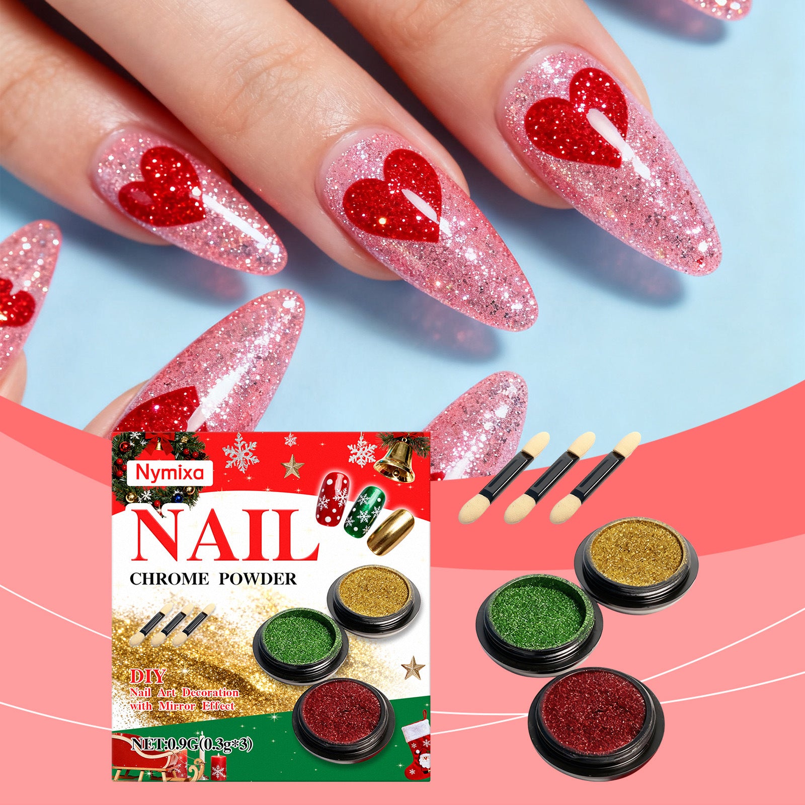 Nymixa Magic Mirror Glitter Nail Art Kit Nail Art Decorations