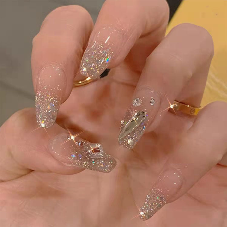 Removable Broken Diamond Bow Nail Sticker