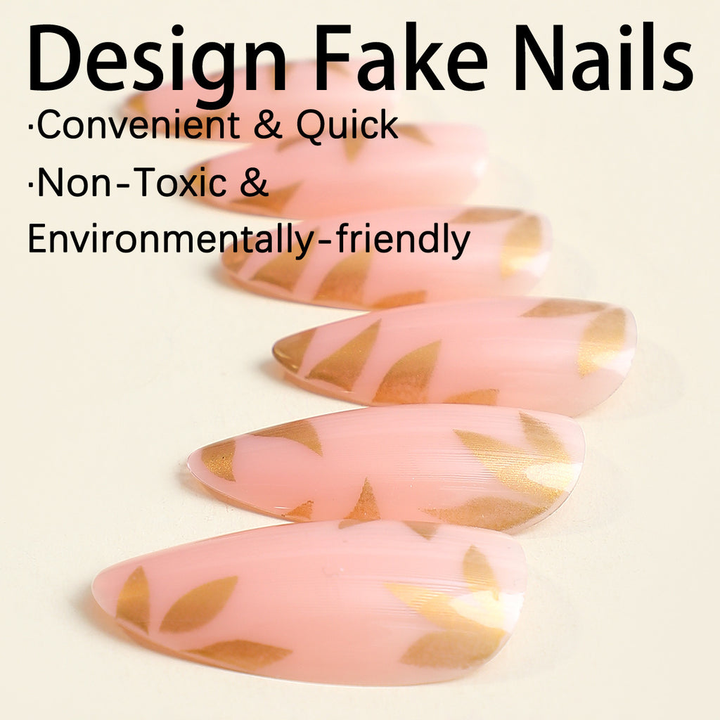 Women's Fashionable Golden Maple Leaf Nail Patch