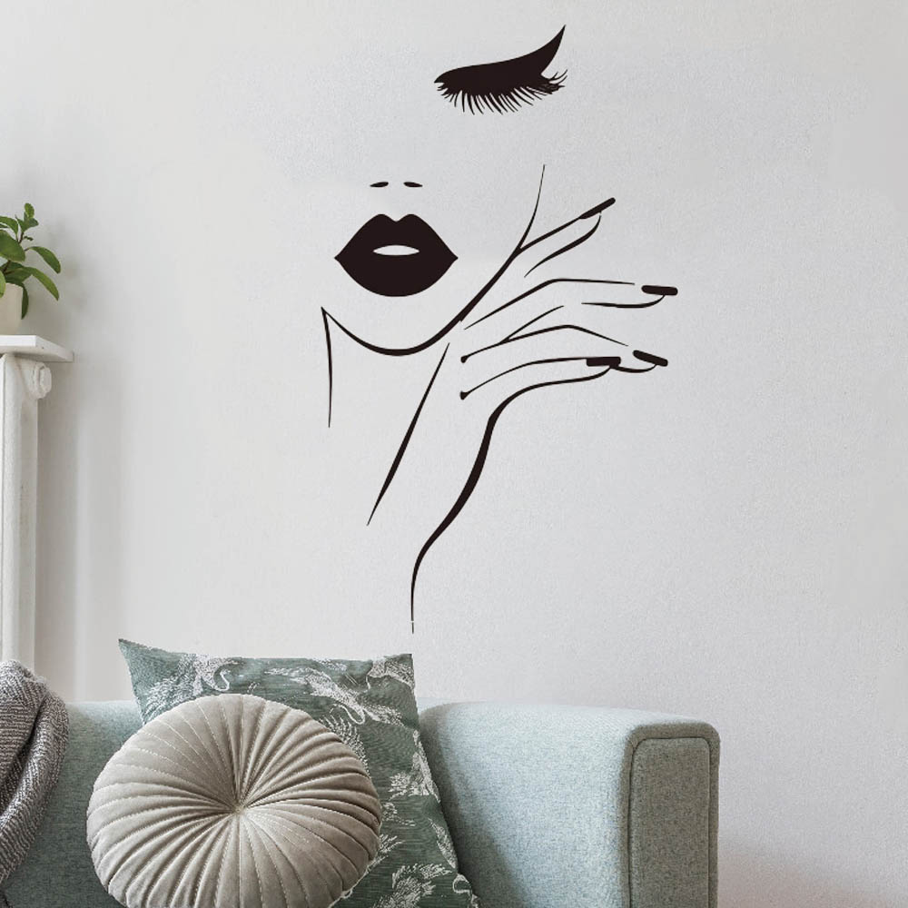 Fashion Nail Salon Window Wall Stickers