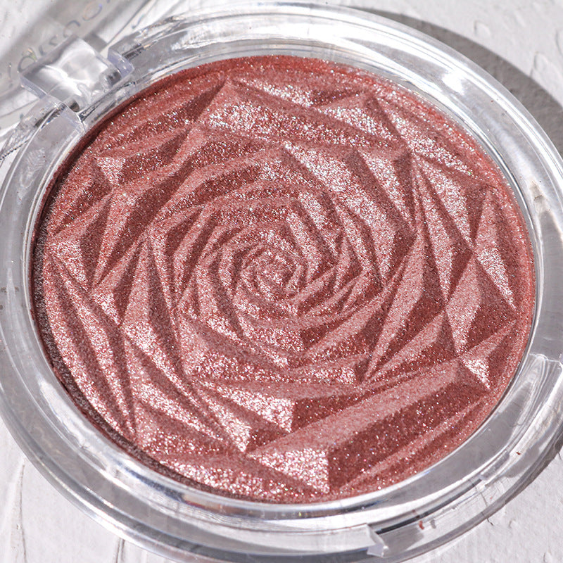 Rose Diamond Highlighter Powder Blush Trimming Palette To Brighten Glitter