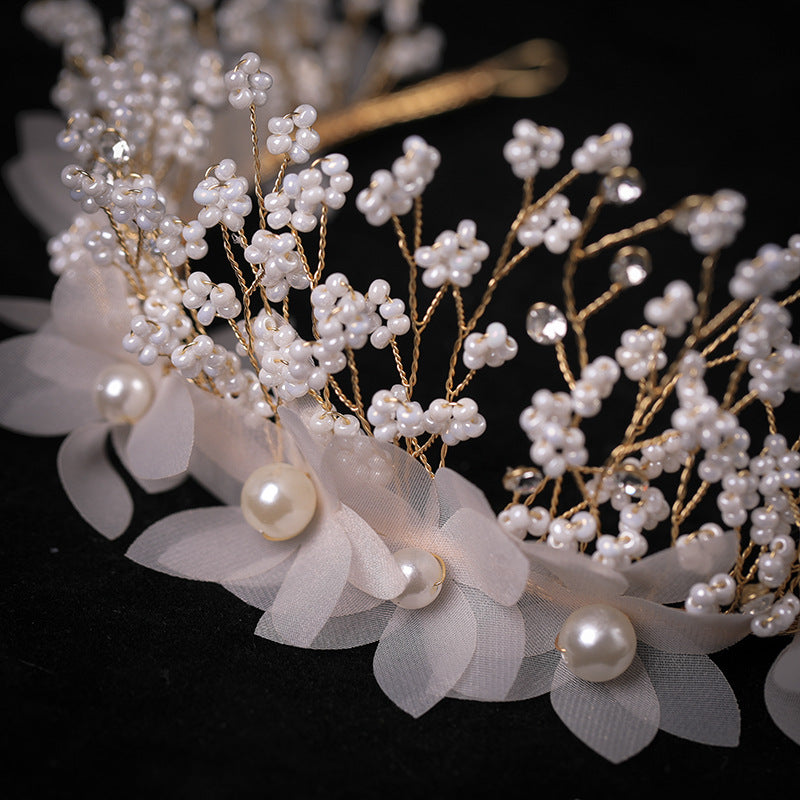 Children's Birthday Crown Pearl Flower