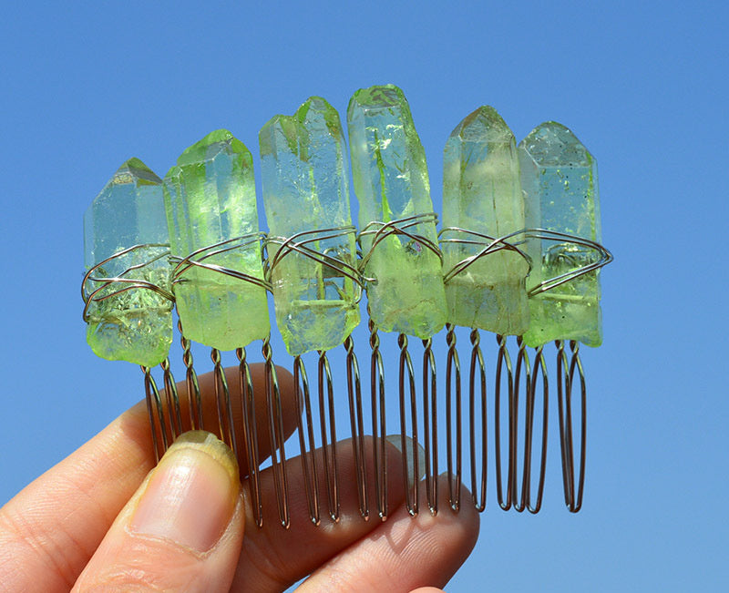 Natural Plated Two Colour 20 Tooth Hair Comb Diy