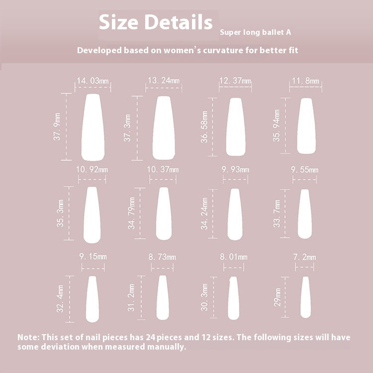 French Water Drop Snake Pattern Nail Tip
