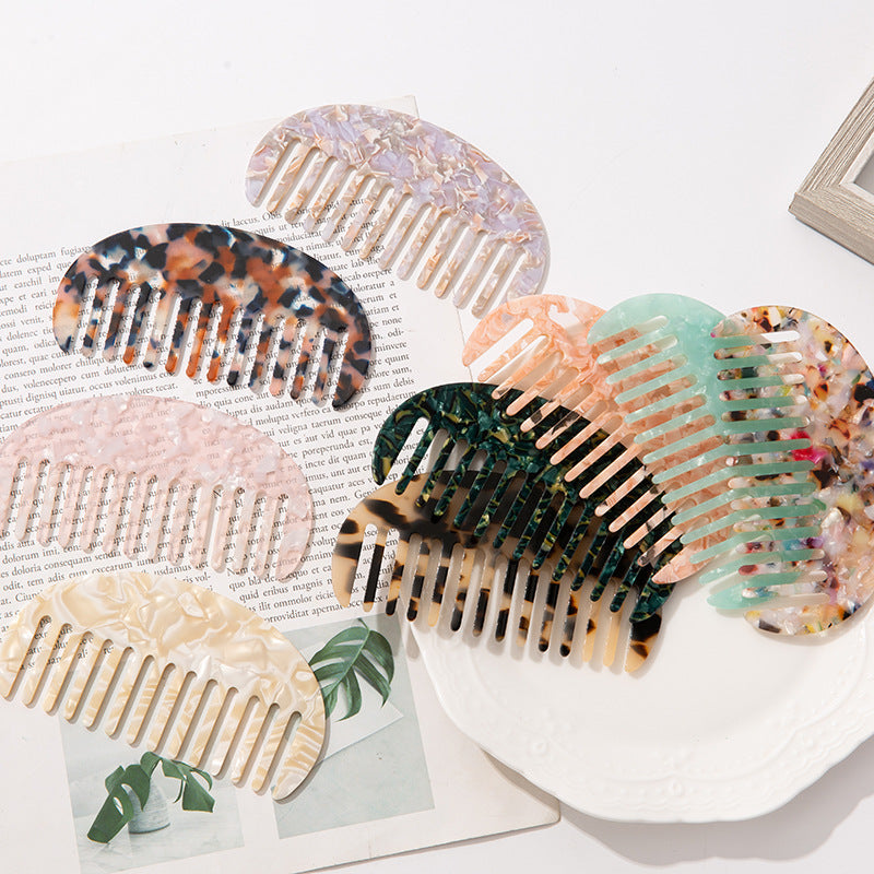 Retro Cute Elegant Semicircle Acetate Plate Geometric Comb