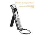 Stainless Steel Folding Nail Clippers With Keychain