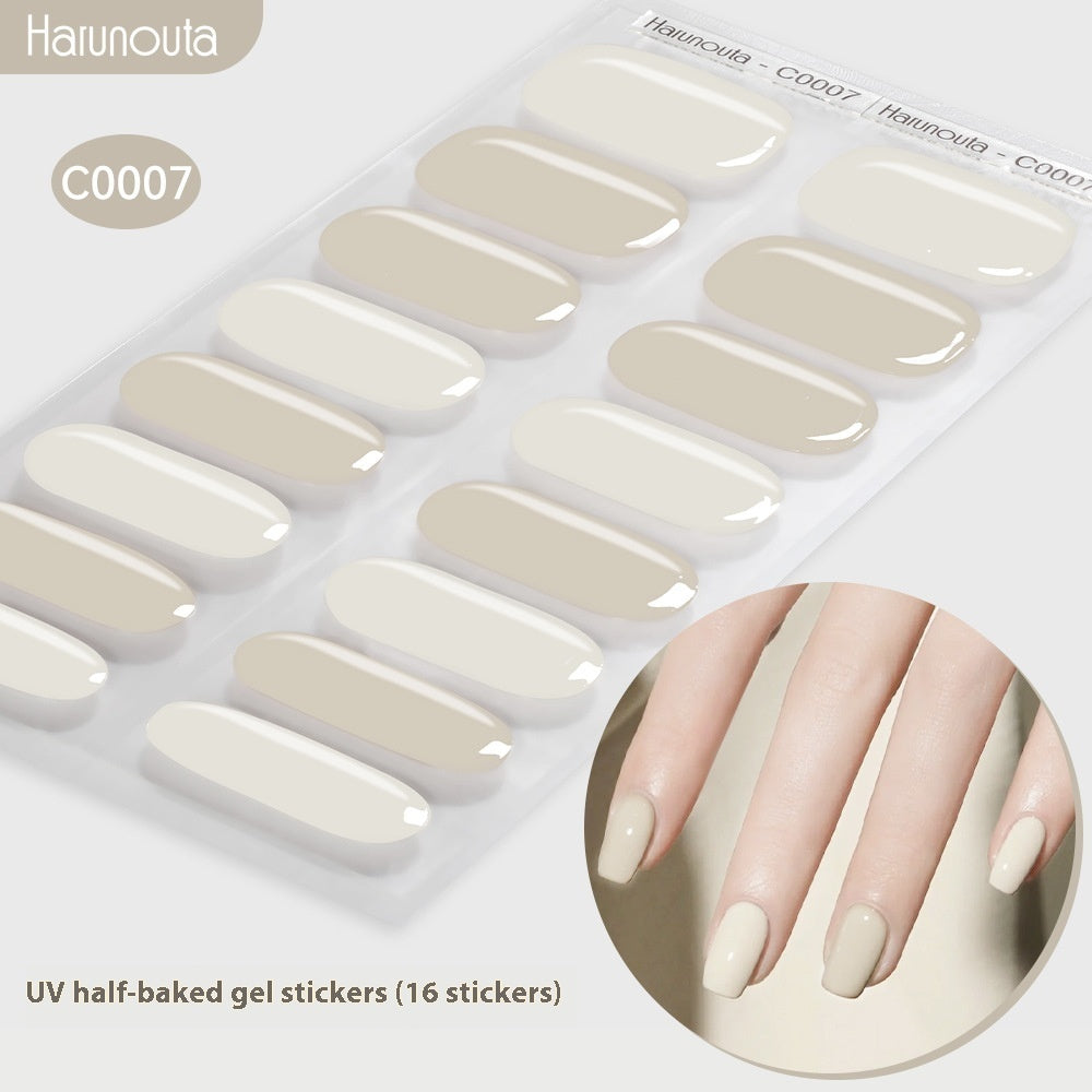 Harunouta Nail Stickers UV Gel Nail Sticker Semi-curing