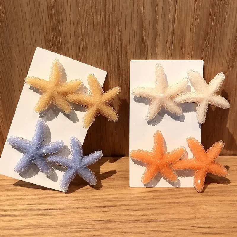 Spring New Crystal Starfish Hairpin