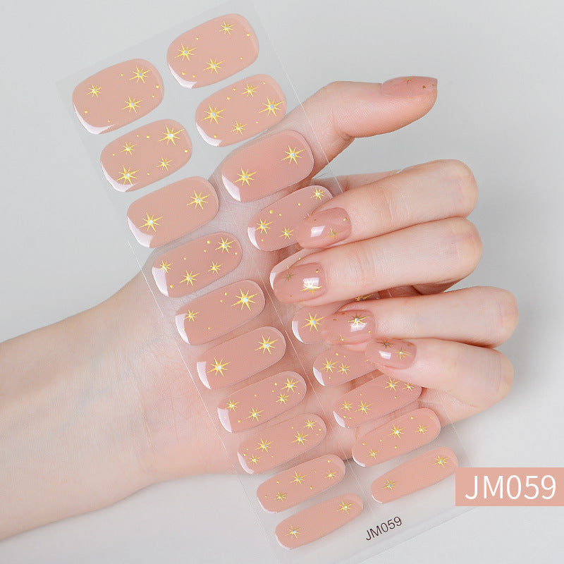 Autumn And Winter UV Detachable Wear Nail Stickers Waterproof And Durable Semi-curing Gel Nail Sticker
