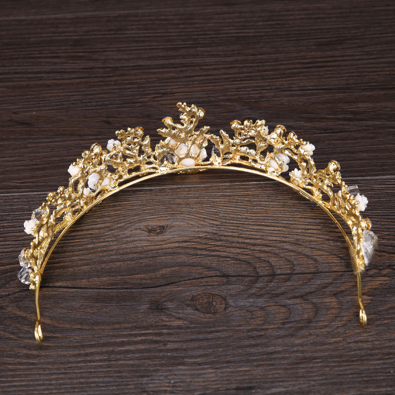 Fashion Ladies Alloy Flower Crown Headband
