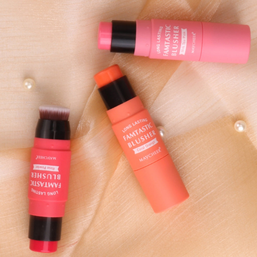 Maycheer Two-in-one Blush Stick Portable Thin And Glittering Special